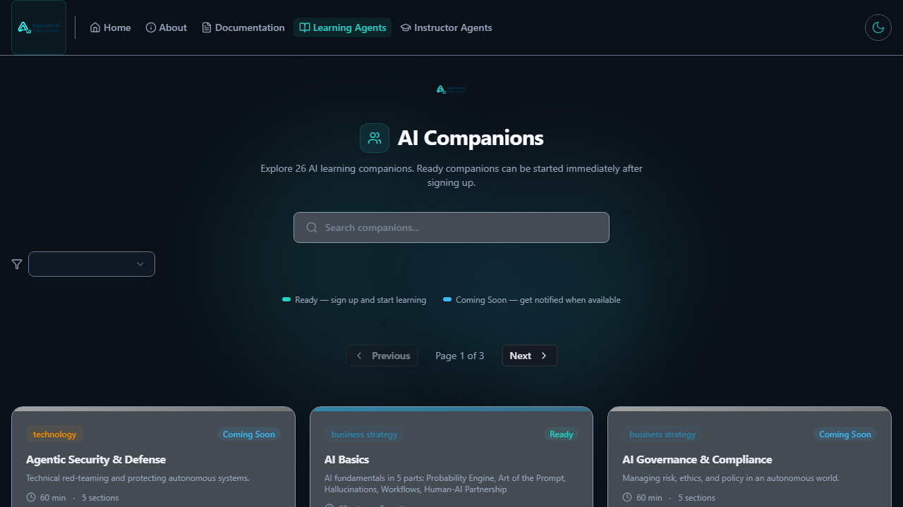 Voice learning session with synced lesson text and Deepgram voice controls